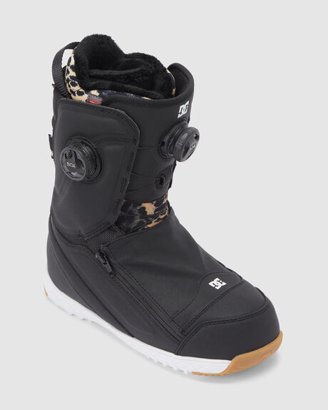 BLACK LEOPARD SNOW WOMENS DC SHOES SNOWBOARD BOOTS - ADJO100034-LEO