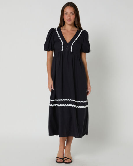 WASHED BLACK WOMENS CLOTHING MINKPINK DRESSES - MG2402669-BLACK