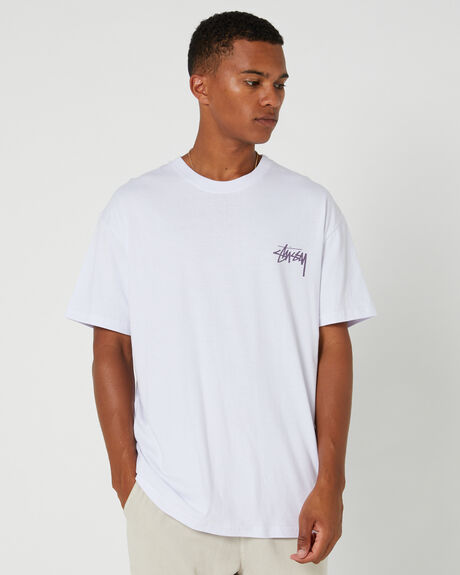 WHITE MENS CLOTHING STUSSY GRAPHIC TEES - ST036008WHITE