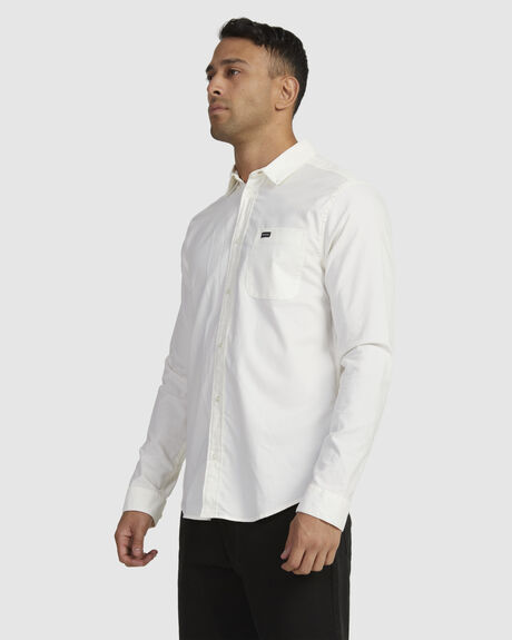 WHITE MENS CLOTHING RVCA SHIRTS - M551VRTD-WHT