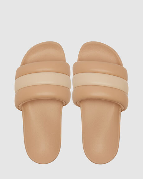 BEIGE WOMENS FOOTWEAR ROXY SLIDES + THONGS - ARJL101131-BGE