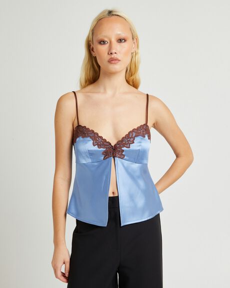 FRENCH BLUE WOMENS CLOTHING ALICE IN THE EVE TOPS - ALWW24231-BLU