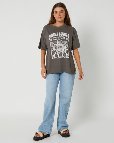 CHARCOAL WOMENS CLOTHING ALL ABOUT EVE TEES - 6416060CHAR