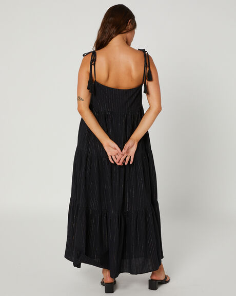 BLACK LUREX WOMENS CLOTHING CHARLIE HOLIDAY DRESSES - MBW6018BLX