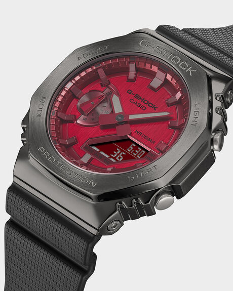 BLACK RED MENS ACCESSORIES G SHOCK WATCHES - GM2100B-4ABLKRD