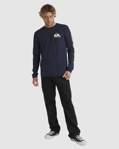NAVY BLAZER MENS CLOTHING QUIKSILVER GRAPHIC TEES - UQYZT04937-BYJ0