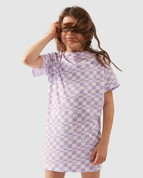 PURPLE ROSE FLOWER KIDS GIRLS ROXY DRESSES + PLAYSUITS - ERGX603039-XMMW