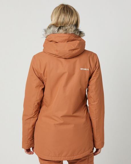 LIGHT BROWN SNOW WOMENS RIP CURL SNOW JACKET - 001WOU0297