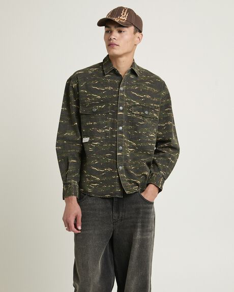 MULTI MENS CLOTHING SPENCER PROJECT SHIRTS - SPMW25853-MLT-S