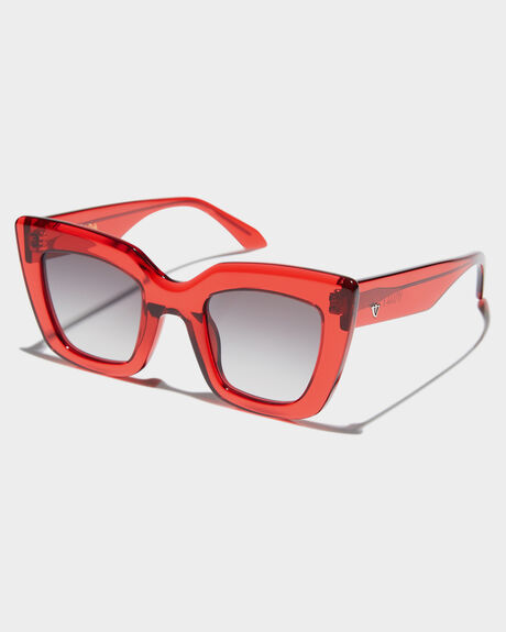TRANSPARENT RED MENS ACCESSORIES VALLEY SUNGLASSES - S0446TRED