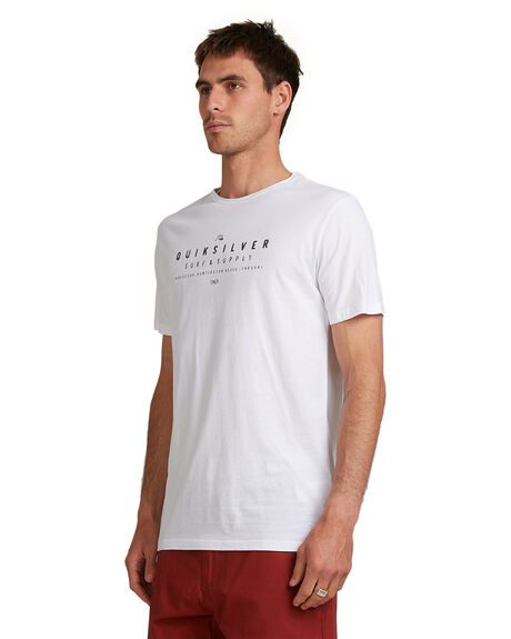 WHITE MENS CLOTHING QUIKSILVER GRAPHIC TEES - EQYZT06064-WBB0