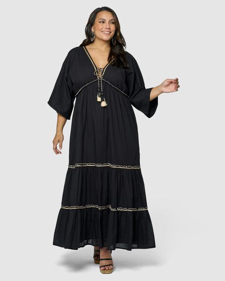 BLACK WOMENS CLOTHING THE POETIC GYPSY DRESSES - CPSS24565001-10