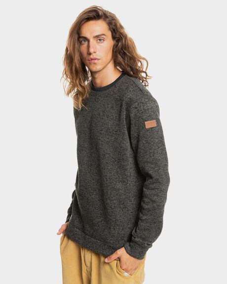DARK GREY HEATHER MENS CLOTHING QUIKSILVER JUMPERS - EQYFT04544-KRPH