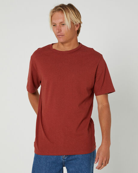 BURNT HENNA MENS CLOTHING THRILLS BASIC TEES - TS22-100HBHEN