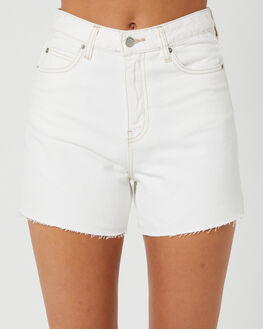White jeans top shorts womens