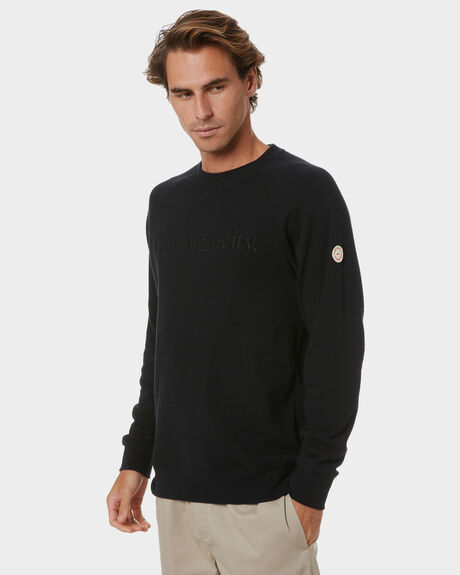 BLACK MENS CLOTHING GLOBE JUMPERS - GB02243000BLK