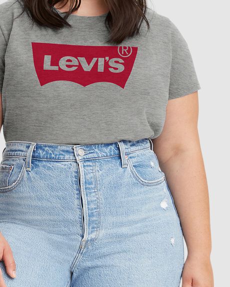 HEATHER GREY WOMENS CLOTHING LEVI'S TEES - 35790-0233