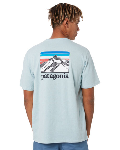 Patagonia Line Logo Ridge Pocket Mens Responsibili-Tee - Big Sky Blue ...