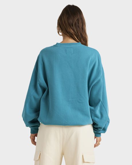 DEEP TEAL WOMENS CLOTHING BILLABONG JUMPERS - UBJFT00197-DTE