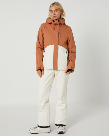 LIGHT BROWN SNOW WOMENS RIP CURL SNOW JACKET - 003WOU0297