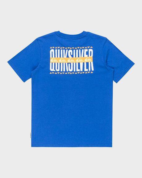 NEBULAS BLUE KIDS YOUTH BOYS QUIKSILVER T-SHIRTS + SINGLETS - UQBZT03459-BQV0