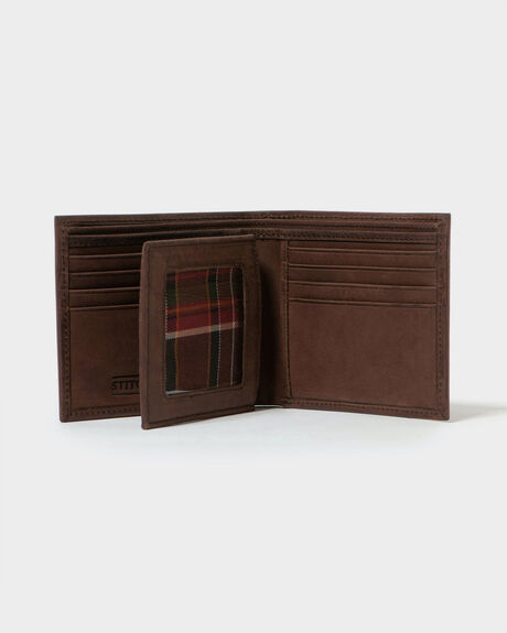 BROWN MENS ACCESSORIES STITCH AND HIDE WALLETS - MW_HENRY_BRN