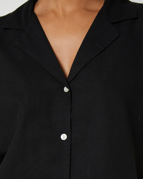 BLACK WOMENS CLOTHING THE HIDDEN WAY SHIRTS - HWWS24410-BLK