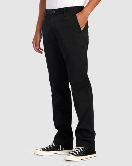 BLACK MENS CLOTHING RVCA PANTS - AVYNP00178-BLK