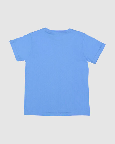 AZURE BLUE KIDS BOYS QUIKSILVER T-SHIRTS + SINGLETS - UQKZT03376-BJT0