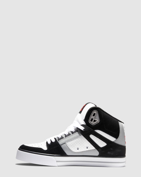 BLACK WHITE RED MENS FOOTWEAR DC SHOES SNEAKERS - ADYS400043-XKWR