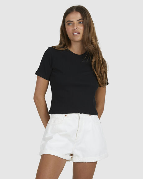 ANTHRACITE WOMENS CLOTHING ROXY TEES - URJKT03153-KVJ0