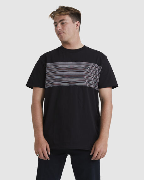BLACK MENS CLOTHING BILLABONG GRAPHIC TEES - UBYKT00128-BLK