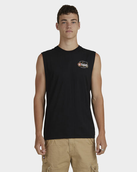 FLINT BLACK MENS CLOTHING ELEMENT SINGLETS + TANKS - ULYZT00127-FBK