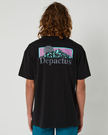 BLACK MENS CLOTHING DEPACTUS T-SHIRTS + SINGLETS - DEMS23234BLK
