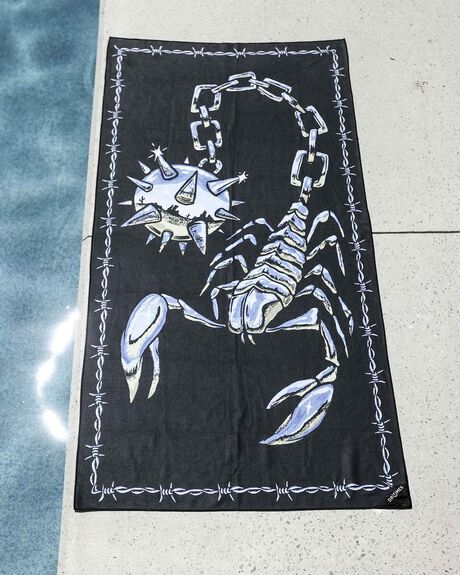 BLACK MENS ACCESSORIES DRITIMES TOWELS - DT-TB-00759