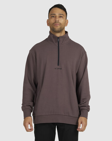 DARK PLUM MENS CLOTHING RVCA JUMPERS - UVYFT00162-PNM0