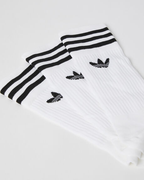 WHITE BLACK MENS ACCESSORIES ADIDAS SOCKS + UNDERWEAR - S21489WHBK