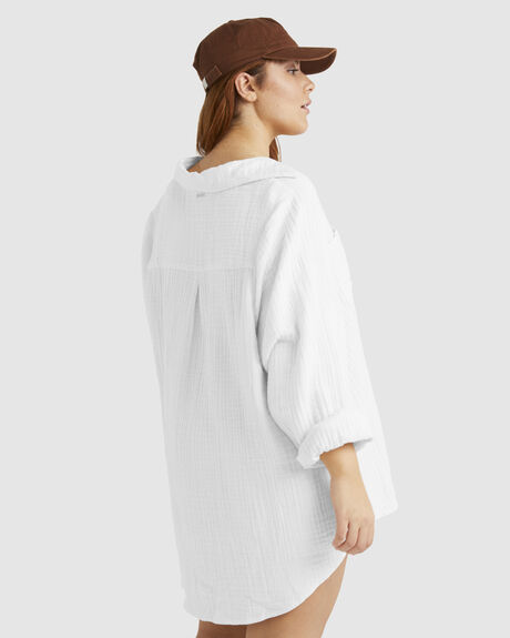 WHITE WOMENS CLOTHING BILLABONG SHIRTS - UBJWT00146-WHT