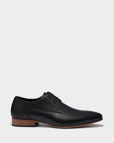 BLACK MENS FOOTWEAR UNCUT FASHION SHOES - TY15901BLK