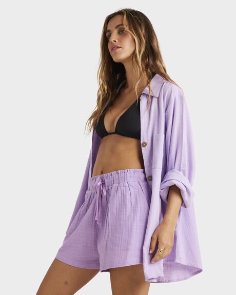 PEACEFUL LILAC WOMENS CLOTHING BILLABONG SHORTS - UBJNS00118-PGA0