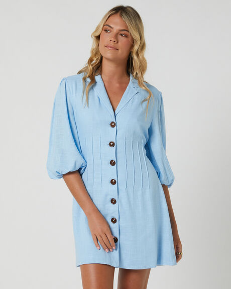 BLUE WOMENS CLOTHING LOST IN LUNAR DRESSES - L2453-BLUE