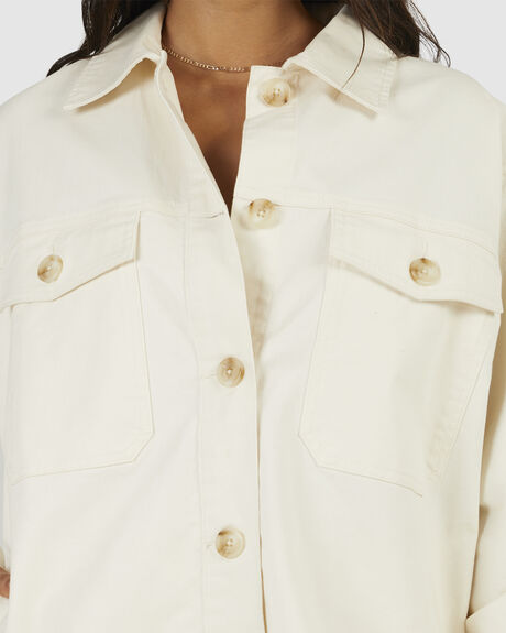 NATURAL WOMENS CLOTHING RVCA COATS + JACKETS - UVJJK00117-NAT