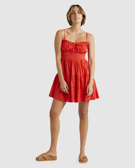 RAD RED WOMENS CLOTHING BILLABONG DRESSES - UBJWD00379-RDD