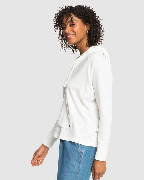 SNOW WHITE WOMENS CLOTHING ROXY HOODIES - ERJKT03928-WBK0
