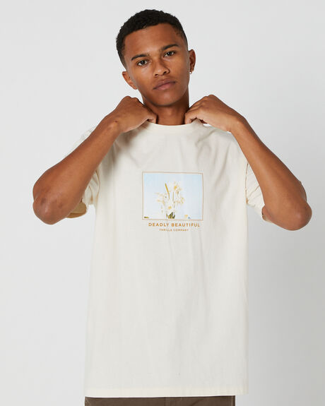 HERITAGE WHITE MENS CLOTHING THRILLS GRAPHIC TEES - TA23-135AHERIT