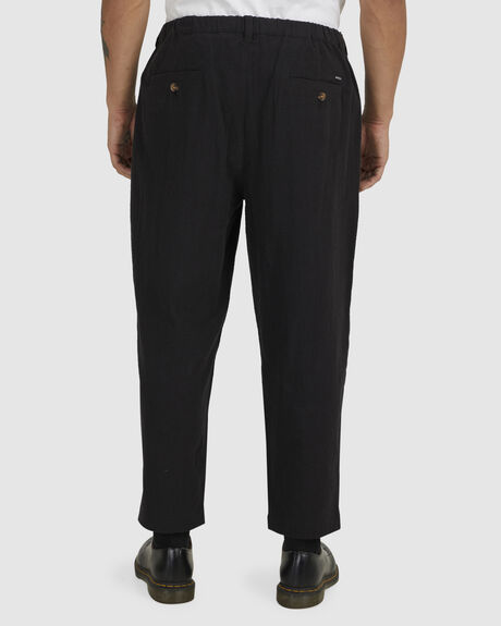 BLACK MENS CLOTHING RVCA PANTS - UVYNP00100-BLK