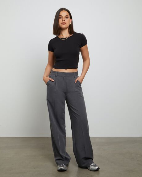 BLACK WOMENS CLOTHING GENERAL PANTS CO. BASICS T-SHIRTS + SINGLETS - 34741400022
