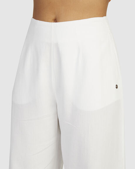 BRIGHT WHITE WOMENS CLOTHING ROXY PANTS - URJNP03048-WBB0