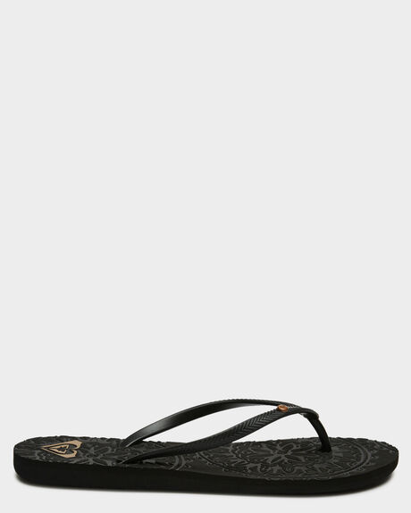 BLACK WOMENS FOOTWEAR ROXY THONGS - ARJL100798BLK