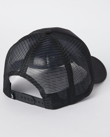 BLACK MENS ACCESSORIES STUSSY HEADWEAR - ST735000BLK